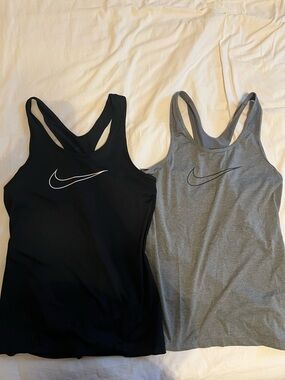Nike Racerback Tank Tops - Black & Gray